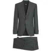 BOSS Tweedelig regular-fit kostuum van Italiaanse scheerwol Maat 46