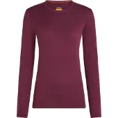 Icebreaker - Dames thermokleding - W Merino 200 Oasis LS Crewe Dk Berry voor Dames van Wol - Maat S - Paars