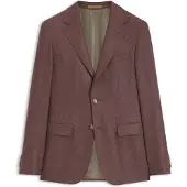 BOSS Regular-fit blazer van scheerwol met zijde Maat 46