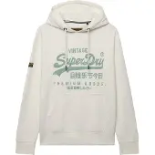 Superdry Sweatshirt 'CLASSIC' jade groen / wit