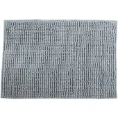 Unyqoos Zachte en comfortabele badmat van microvezel in lichtgrijs chenille design