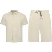 Enos Zomerset ribbed oversized shirt en korte broek