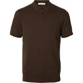 Selected Shirt 'SLHBerg' donkerbruin