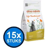 Almo Nature 15x Life - Kattenvoer Droogvoer - Onderhoud - Kalkoen - 400g