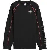Puma Kinderen Sportstyle Relaxed Fit Raglan Lange Mouwen Sweatshirt (Zwart)