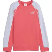 Puma Kinderen Sportstijl Relaxed Fit Raglan Lange Mouwen Sweater (Perzik)
