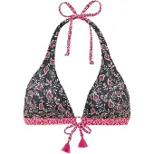 LASCANA Bikinitop pink / zwart / wit