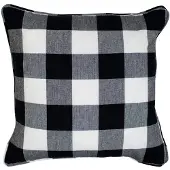 Mars & More Sierkussen - Chambray Ruit - Wit En Zilver - 40 Cm X 40 Cm