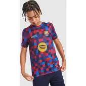Nike FC Barcelona Pre-Match Trainingsshirt 2026-2027 Kids Rood Donkerblauw Geel