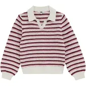 We fashion Trui rosa / wijnrood / wit