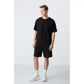 Tommy Life Heren Oversized Katoenmix T-Shirt en Shorts Set