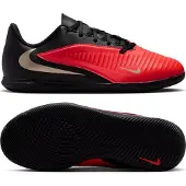 Nike Phantom 6 Low Club Zaalvoetbalschoenen (IN) Kids Zwart Felrood Goud
