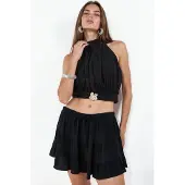 Busem Hoge Taille A-Lijn Mini Rok