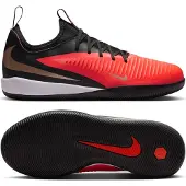Nike Phantom 6 Low Academy Zaalvoetbalschoenen (IN) Kids Zwart Felrood Goud
