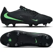 Nike Phantom 6 Low Academy IJzeren-Nop Voetbalschoenen (SG) Anti-Clog Zwart Felgroen