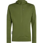 Icebreaker - Fleeces - M Merino 260 Quantum LS Zip Hoodie Sphagnum voor Unisex van Wol - Maat M - Kaki