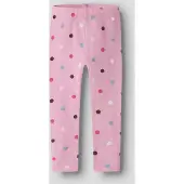 Name it Leggings blauw / donkerbruin / pink / wit