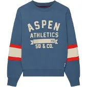 Superdry Sweatshirt 'Aspen Athletics Preppy Ski' saffier / oranjerood / natuurwit