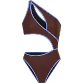 LASCANA Badpak blauw / donkerbruin