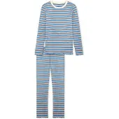 Schiesser Nachtkledij ' Nightwear ' lichtblauw / oranje