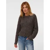 Vero Moda Gebreid vest 'Novah' bruin gemêleerd