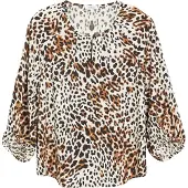 s.Oliver Blouse crème / bruin / zwart