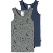 Schiesser Onderhemd 'Fine Rib Multi' donkerblauw / kaki