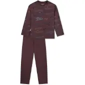 Schiesser Nachtkledij ' Nightwear ' roestbruin / donkerbruin