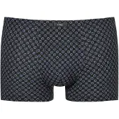 Mey Boxershorts ' White Squares ' navy / donkergrijs