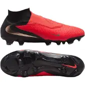 Nike Phantom 6 High Pro Gras Voetbalschoenen (FG) Zwart Felrood Goud