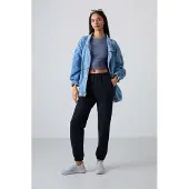 Tommy Life Dames Hoge Taille Relaxed Fleece Joggingbroeken