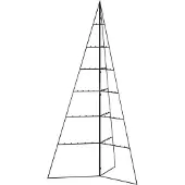 vidaXL Kerstdecoratie kerstboom 140 cm metaal zwart
