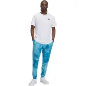 Under Armour Heren Rival Badstof Tie Dye Joggers (Blauw)