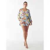 St MRLO Jumpsuit 'Maya' lichtblauw / bruin / geel