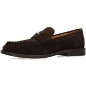 Manfield - Dames - Bruine suède loafers - Maat 37