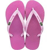 Ipanema Platte teenslippers voor dames met de Braziliaanse vlag (Lila)