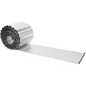 vidaXL Gazonrand 20 m x 10 cm Gegalvaniseerd staal zilver