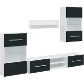 vidaXL 5-delige Tv-meubels met LED-verlichting bewerkt hout matindigo