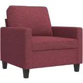 vidaXL Fauteuil 60 cm stof wijnrood