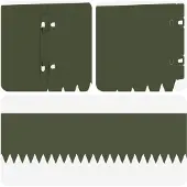 vidaXL Gazonrand 30 st 103 x 15 cm Staal Olijfgroen