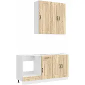 vidaXL Keukenblok KALMAR 5 st Sonoma Eiken Bewerkt hout