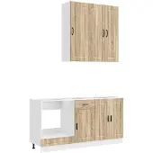 vidaXL Keukenelement PORTO, 5 stuks, Sonoma-eikenhout fineer