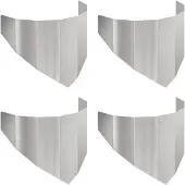 vidaXL Gazonrand 4 st 100 x 45 cm Staal Zilverkleurig