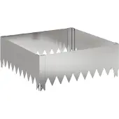 vidaXL Gazonrand 60 x 60 x 20 cm Staal Zilverkleurig
