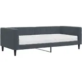 vidaXL Slaapbank met matras 90x200 cm fluweel donkergrijs