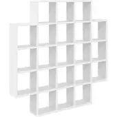 vidaXL Wandplank Wit 100 x 13 x 100 cm Bewerkt hout
