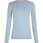 Icebreaker - Dames thermokleding - W Merino 200 Oasis LS Crewe Zinc Blue voor Dames van Wol - Maat M - Blauw