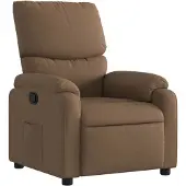 vidaXL Fauteuil verstelbaar stof bruin
