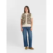 Le Temps des Cerises Bodywarmer 'SANRY' beige / zwart