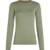Icebreaker - Dames thermokleding - W Merino 260 Oasis LS Crewe Lichen voor Dames van Wol - Maat L - Kaki